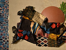 Ripened by the Tropical Sun ❋ Patch Work . Silk Ajrakh Stole { 1 }